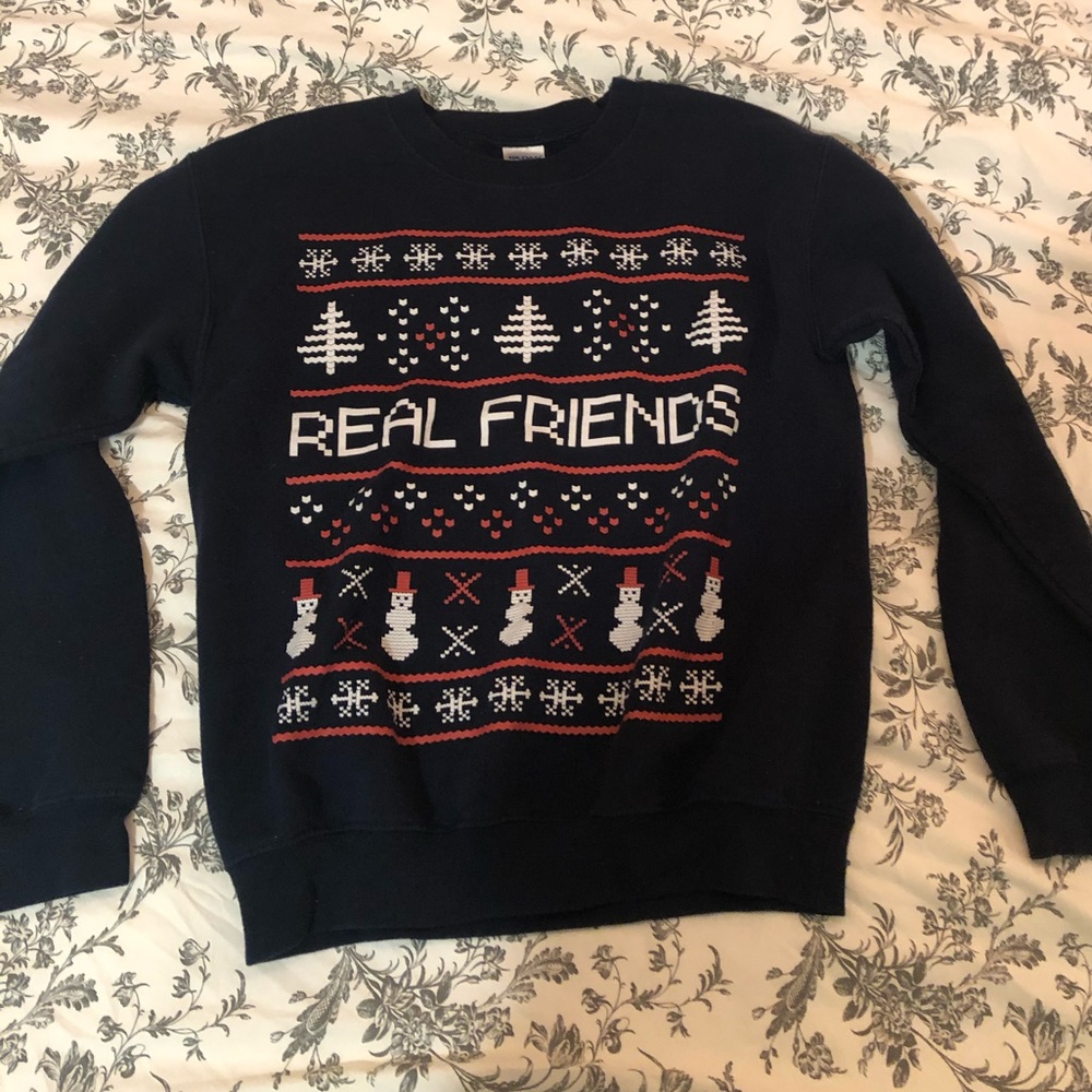 Real Friends Christmas Crewneck Sweater